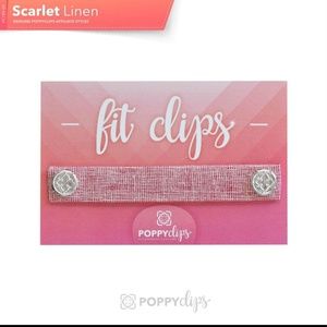 Scarlet Linen Fit Clips Poppy Clips
